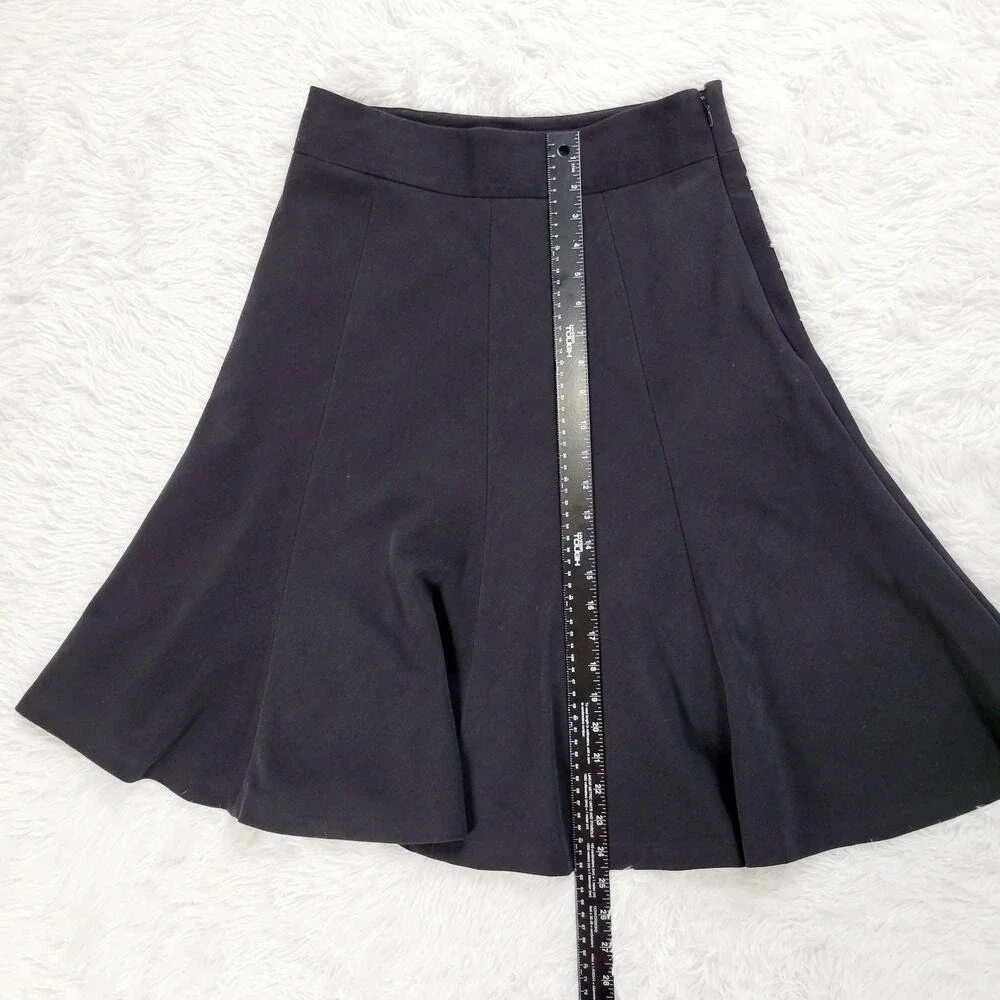 Rafaella Black‎ Flared Hem Knee Length Skirt Size 8 Business Casual Work